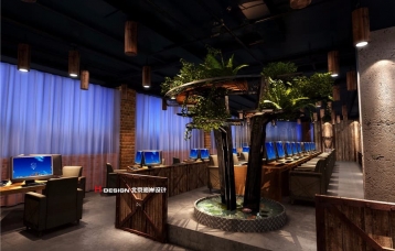 广东漫海岸网咖装修设计