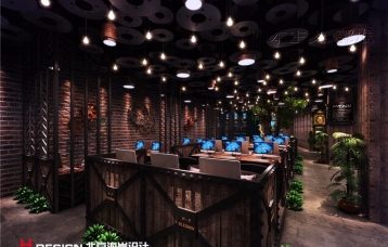 蓝色时光网咖设计